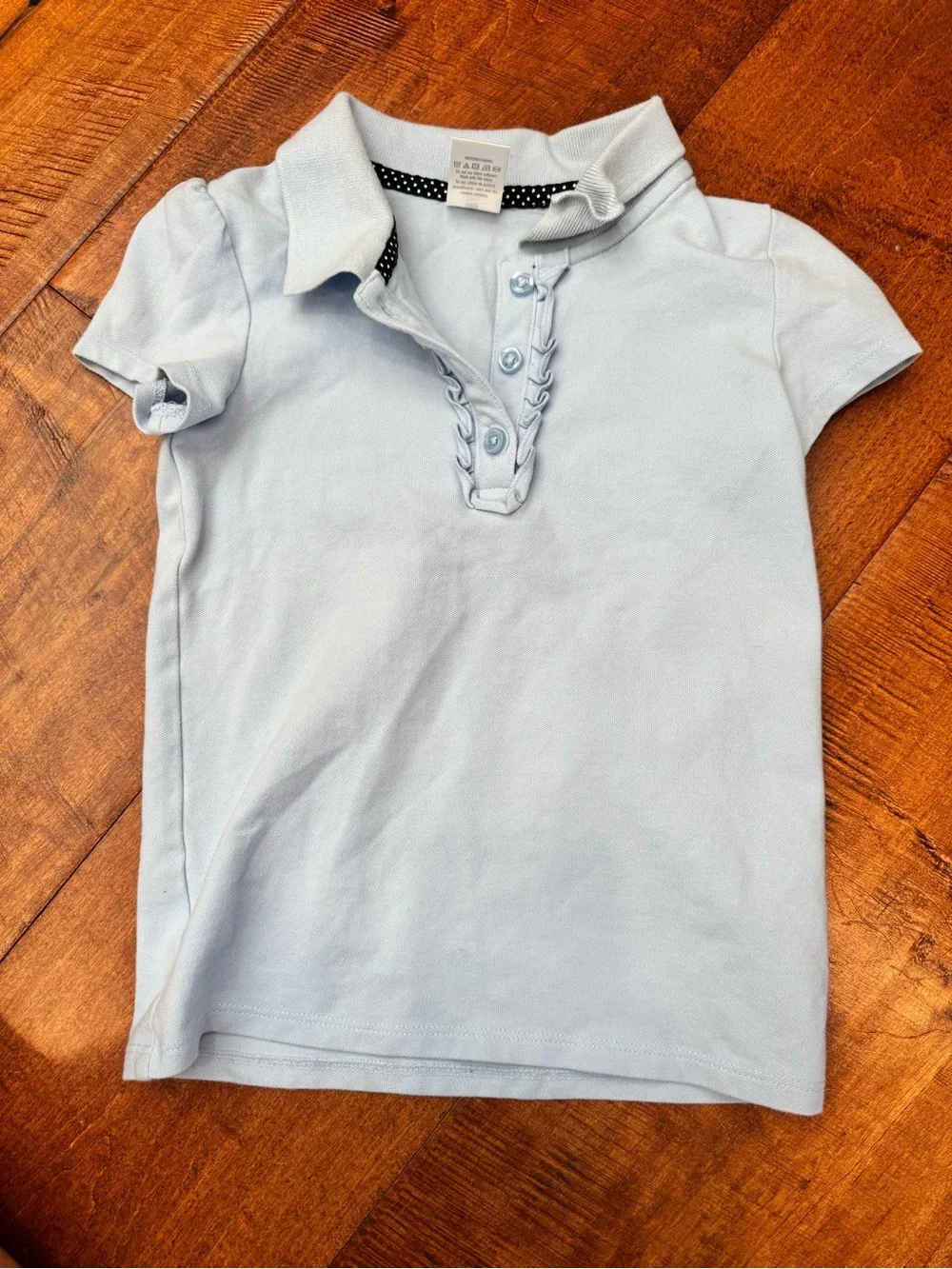 Gymboree Light Blue Polo and Khaki Skirt Set